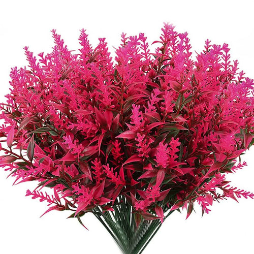 BowLift | 8 Bundles Artificial Lavender Plastic Flowers Decorations