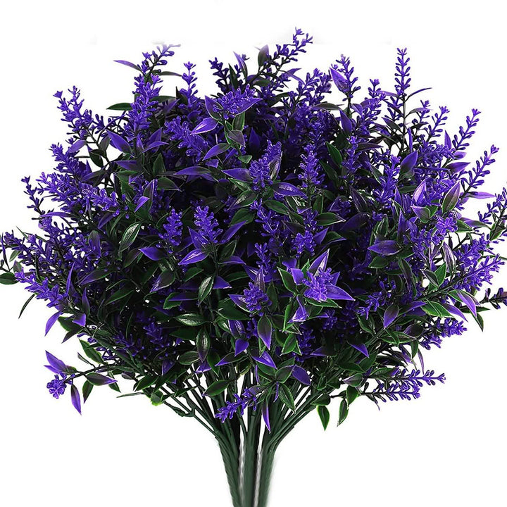 BowLift | 8 Bundles Artificial Lavender Plastic Flowers Decorations