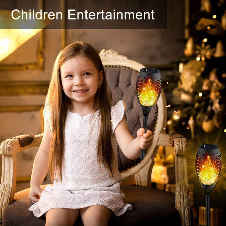 BowLift | 8-Pack: Solar Torch Light with Flickering Flame