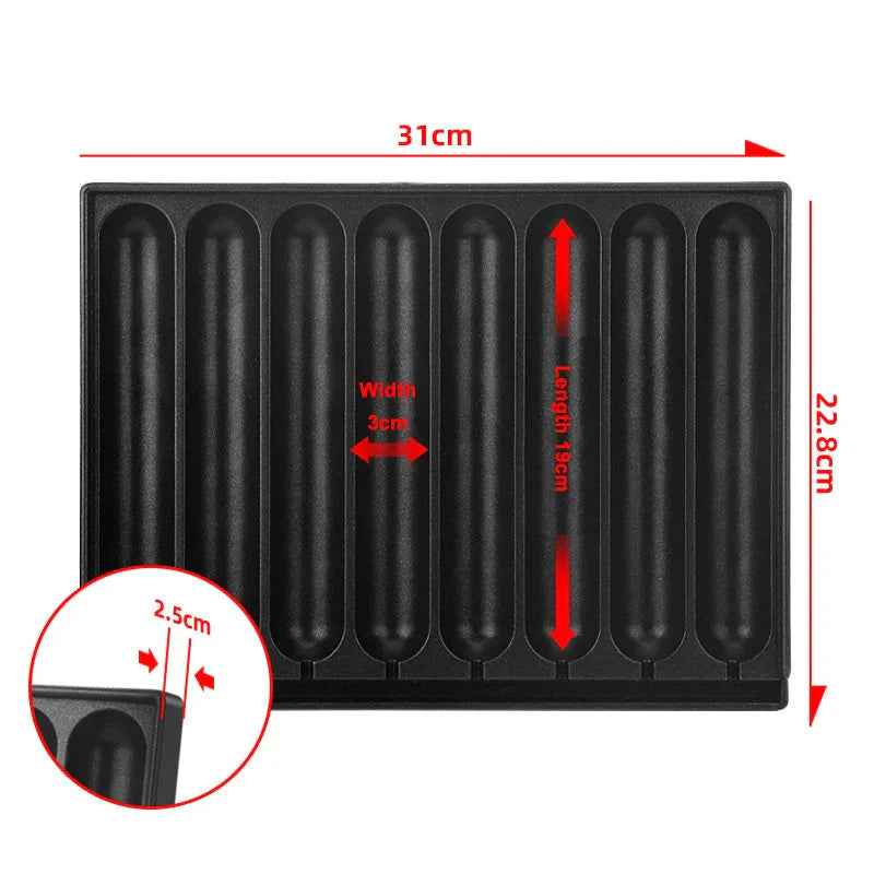 8-Slot Sausages Grill Plate Gas Sausages Machine Plate Sausages Grill | Bowlift