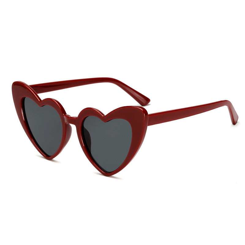 Ladies Heart-Shaped Sunglasses in Trendy Design Bowlift