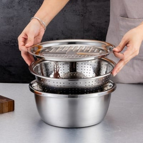 Stainless Steel Fine Mesh Strainer Set Bowlift