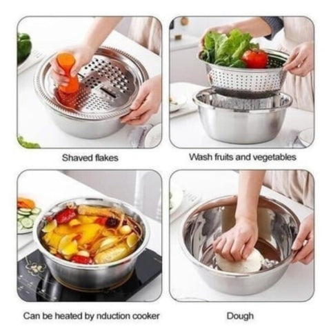 BowLift | Stainless Steel Fine Mesh Strainer Set
