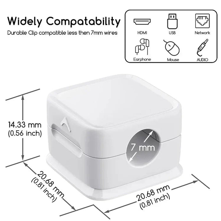 BowLift | Magnetic Cable Organizer | Desktop Cord Management Hub | Adhesive & Residue-Free