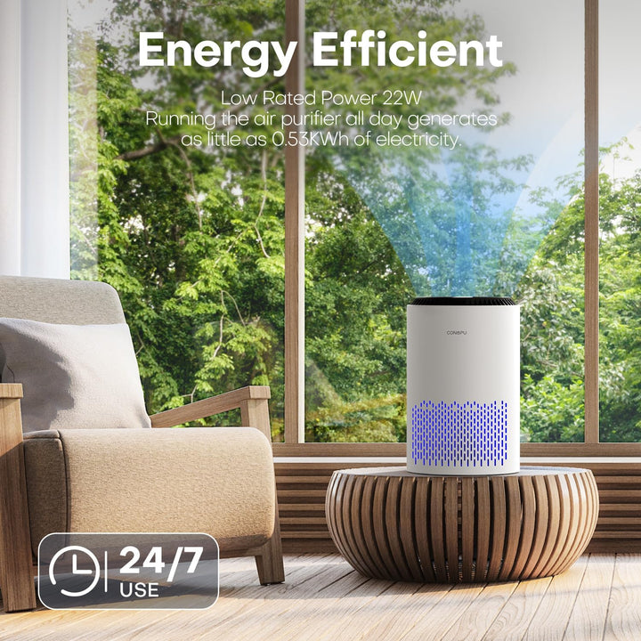 BowLift | Compact Air Purifier | True HEPA Filter, Ultra-Quiet & Ideal for Small to Medium Rooms