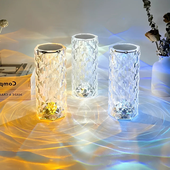 Crystal Table Lamp with Touch Control - Aurora | Bowlift