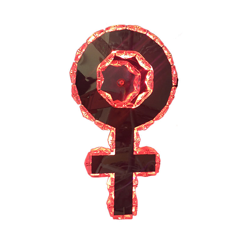 BowLift | Nickel Girl Logo Wall-Mounted Lighting Modernist Style Hollowed Crystal LED Bedroom Wall Lamp Light