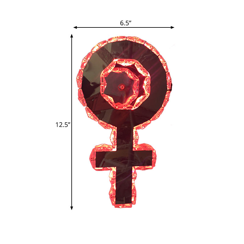 BowLift | Nickel Girl Logo Wall-Mounted Lighting Modernist Style Hollowed Crystal LED Bedroom Wall Lamp Light