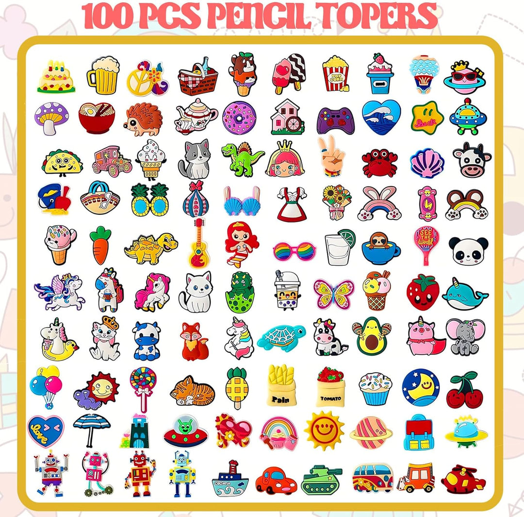 BowLift | 100 Pcs Cute Pencil Topper Decoation