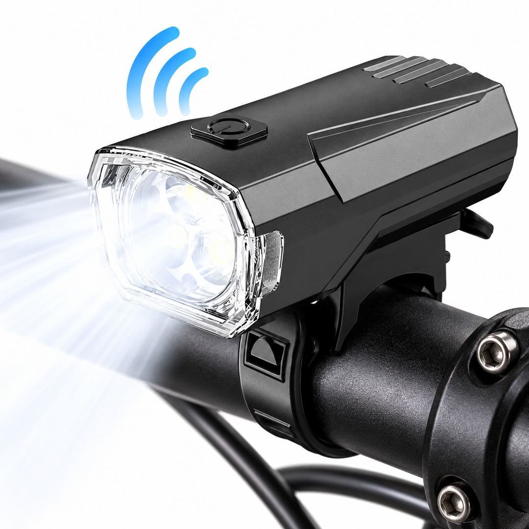 Rechargeable USB Bicycle Front LED Headlight with Quick-Release Mount Bowlift