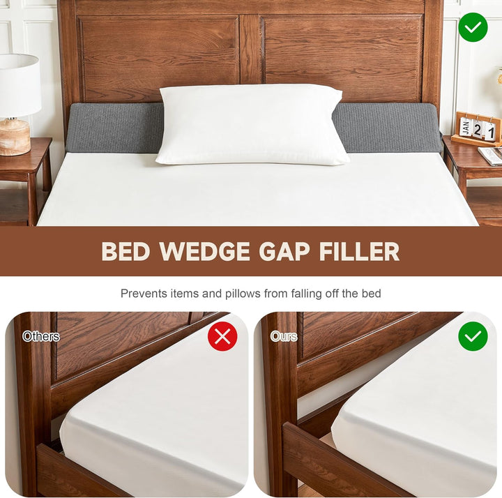 BowLift | Gap Filler Wedge Pillow | Adjustable Height, Compact Design & Ideal for Twin, Queen, King Beds and Sofas