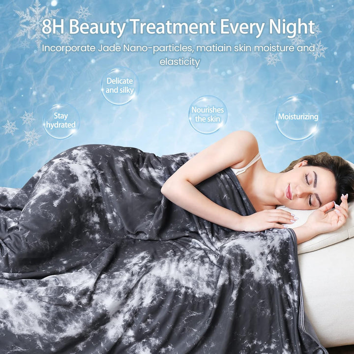 Tie-Dye Cooling Blanket – Q-Max > 0.5, Double-Sided & Stylish Color Black | Bowlift