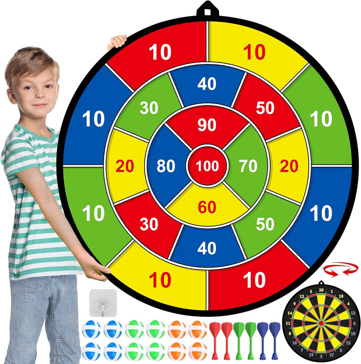 BowLift | Large Double-Sided Dartboard for Kids – Play, Learn and Relax