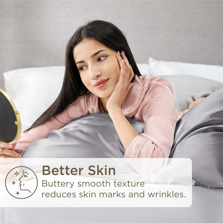 BowLift | Silk Pillowcase – 100% Real Mulberry Silk for Hair & Skin – Cooling, Frizz-Free & Anti-Wrinkle Pillowcase UK