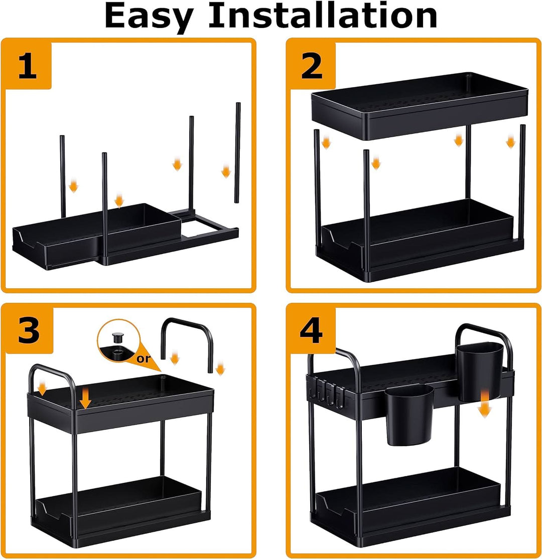 BowLift | EcoSpace - 2-tier under-desk shelf