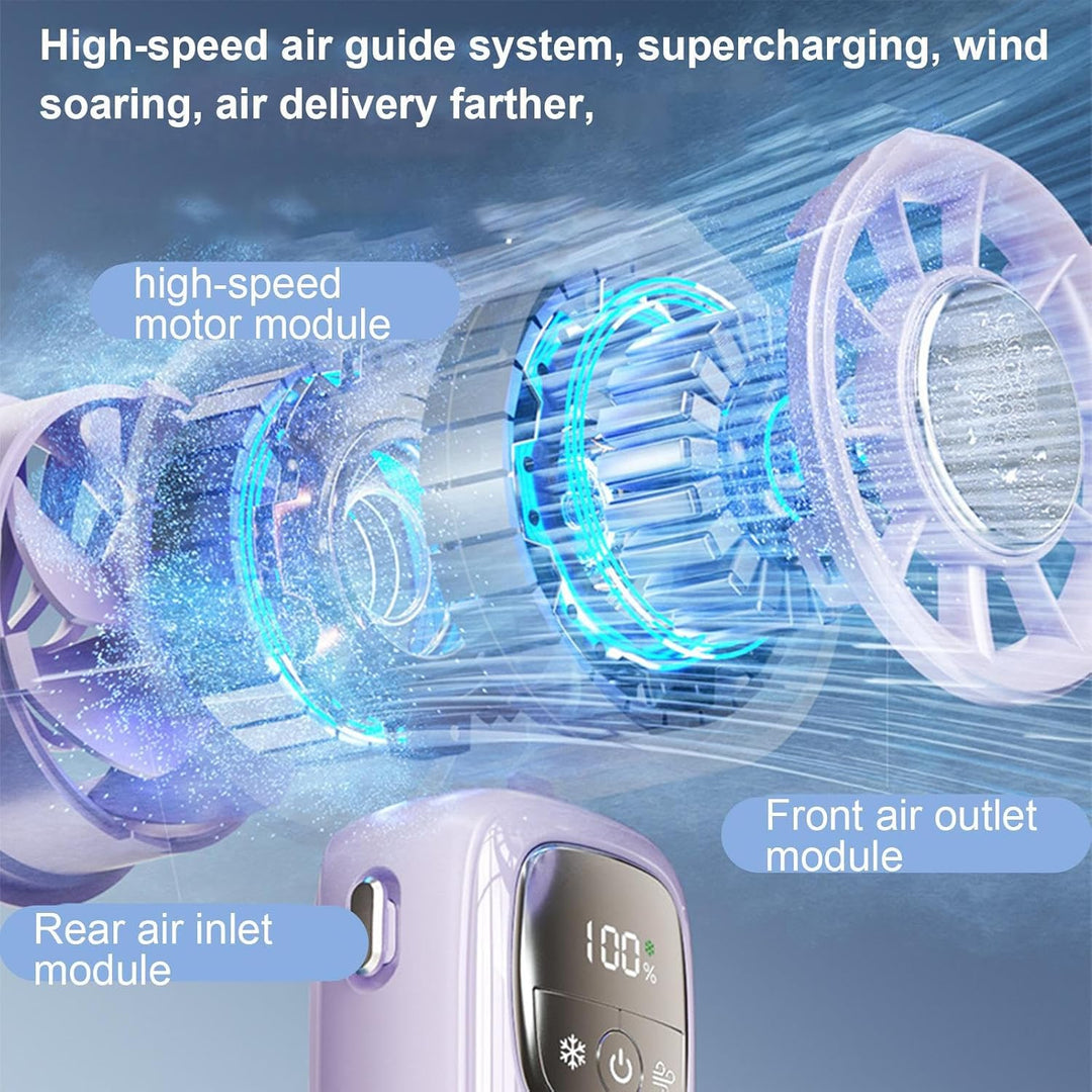 BowLift | Portable Foldable Handheld Fan with LED Display 100 Speeds