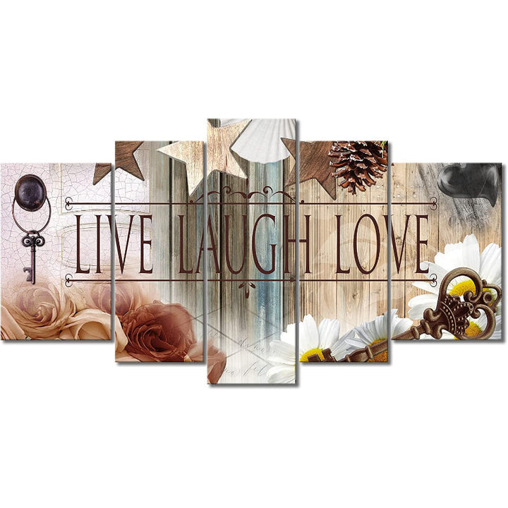 Set Of 5 Quote Canvas Wall Art Painting | Bowlift