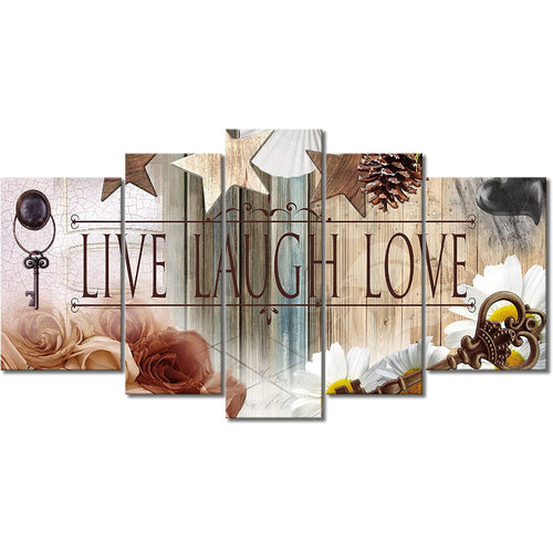 Set Of 5 Quote Canvas Wall Art Painting | Bowlift