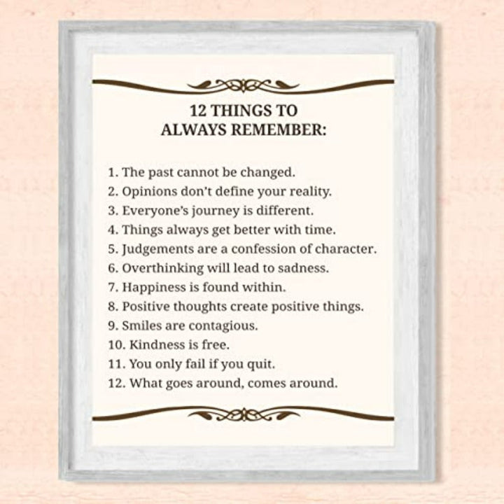 "12 Things To Always Remember" - Poster | Bowlift