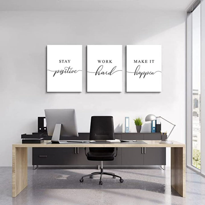 Framed Canvas Wall Art Positive Quote | Bowlift