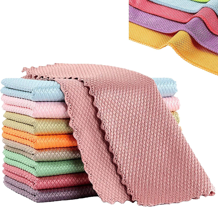 Fish Scale Microfiber Polishing Cleaning Cloth | Bowlift