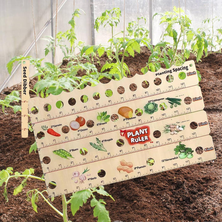 BowLift | Wood Plant Ruler – Multifunctional Seed Measuring Tool for Garden
