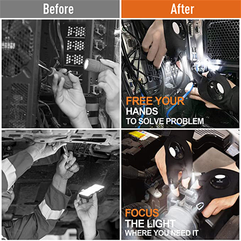 BowLift | Convenient LED Gloves With Waterproof Lights