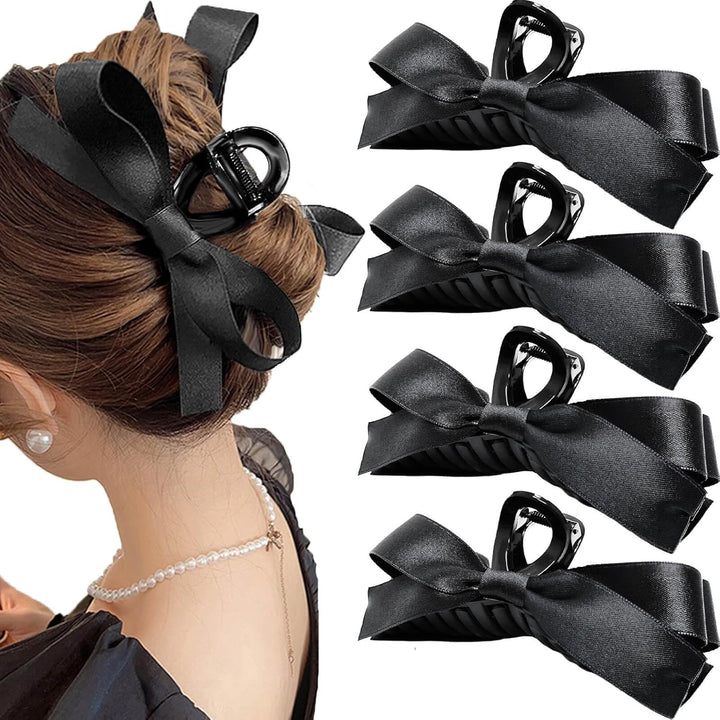 BowLift | Large Hair Clips with Satin Bows
