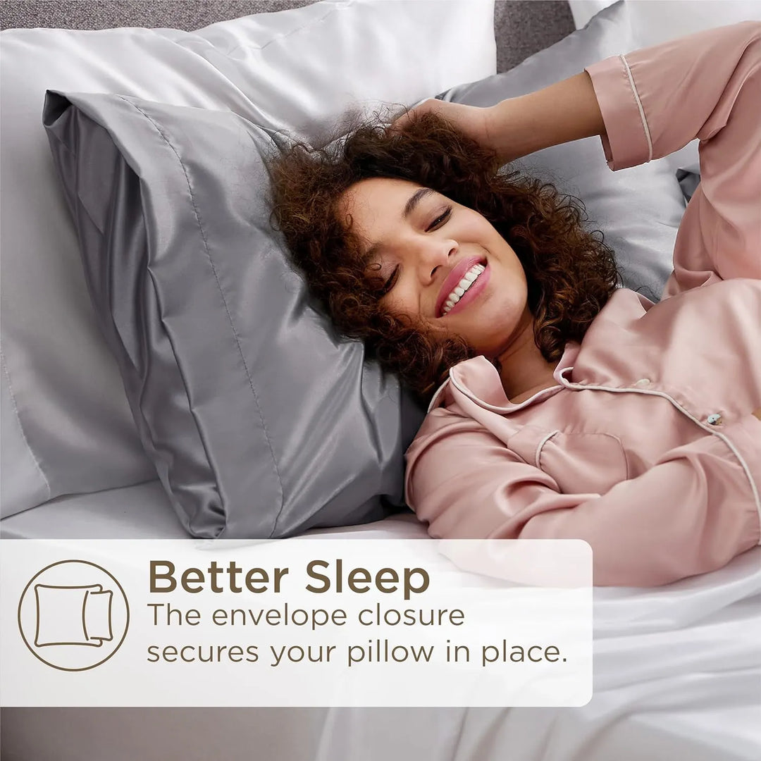 BowLift | Silk Pillowcase – 100% Real Mulberry Silk for Hair & Skin – Cooling, Frizz-Free & Anti-Wrinkle Pillowcase UK