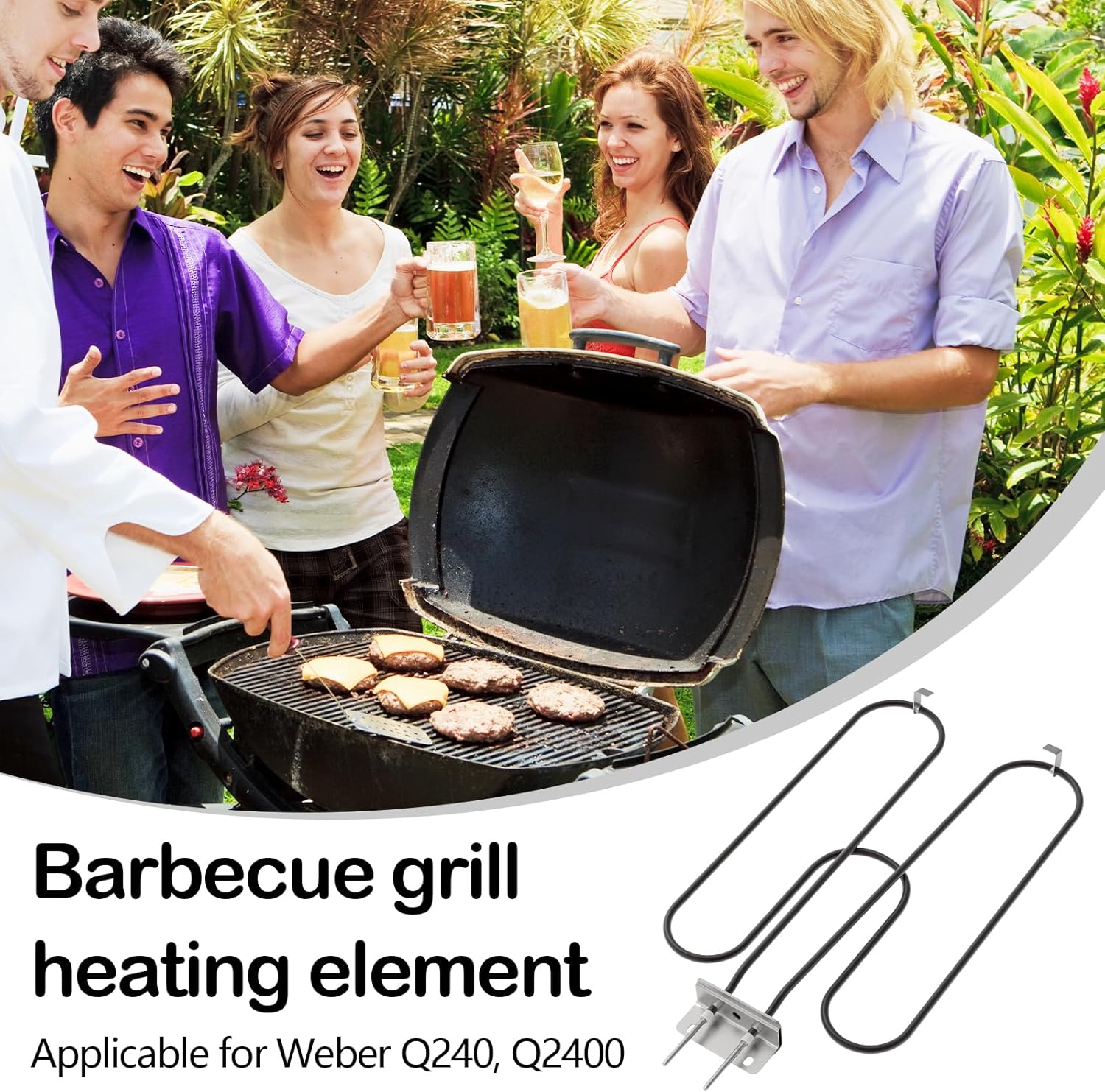 BowLift | High-Power Stainless Steel Grill Heating Coil 2200W for Outdoor Electric BBQ – Zeythra