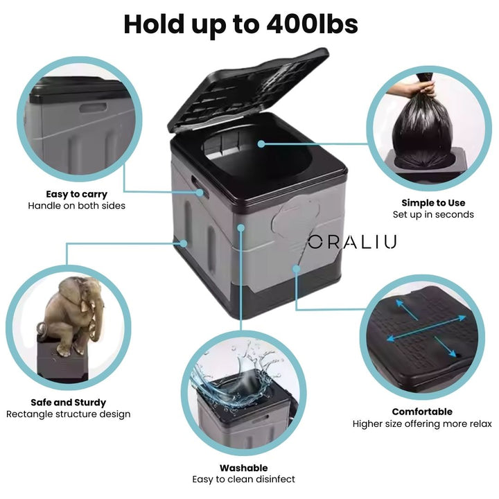 BowLift | Portable Folding Toilet – Ideal for Camping, Festivals & Travel