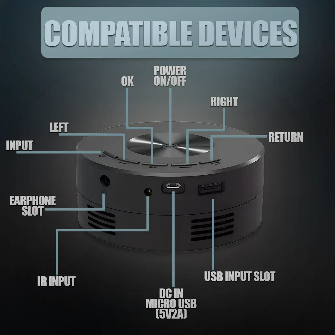 BowLift | Mini Portable Projector – Ultra HD