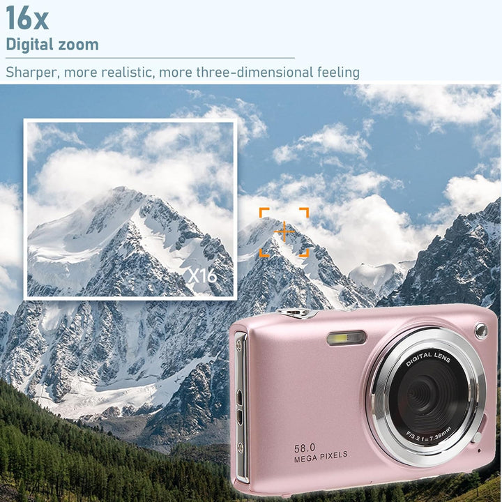 BowLift | 4K Compact Digital Camera with 58MP Photos and 16X Zoom – Lumora