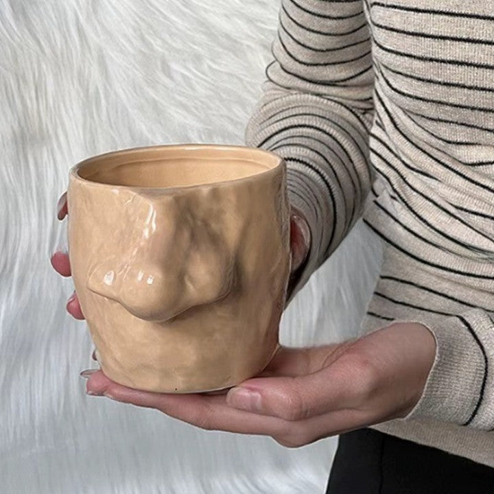 BowLift | Artistic Hand Grip Base Unique Coffee Mug