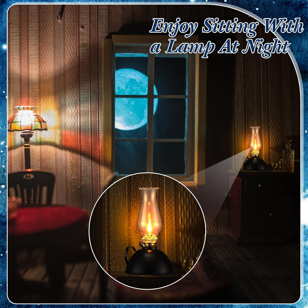 BowLift | Vintage-Style Glass & Metal Oil Lamps Set of 2 – Ardin