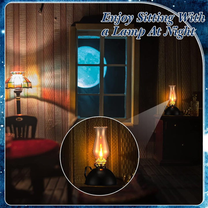 BowLift | Vintage-Style Glass & Metal Oil Lamps Set of 2 – Ardin
