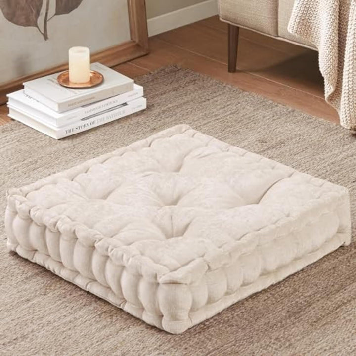 ZenComfort - Luxe Chenille Meditatiekussen voor de Vloer Bowlift