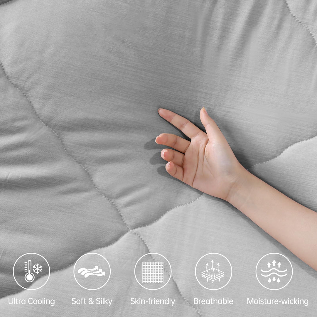 Cooling Duvet for Night Sweats –  Q-Max 0.5, Soft Double-Layer Summer Blanket | Bowlift