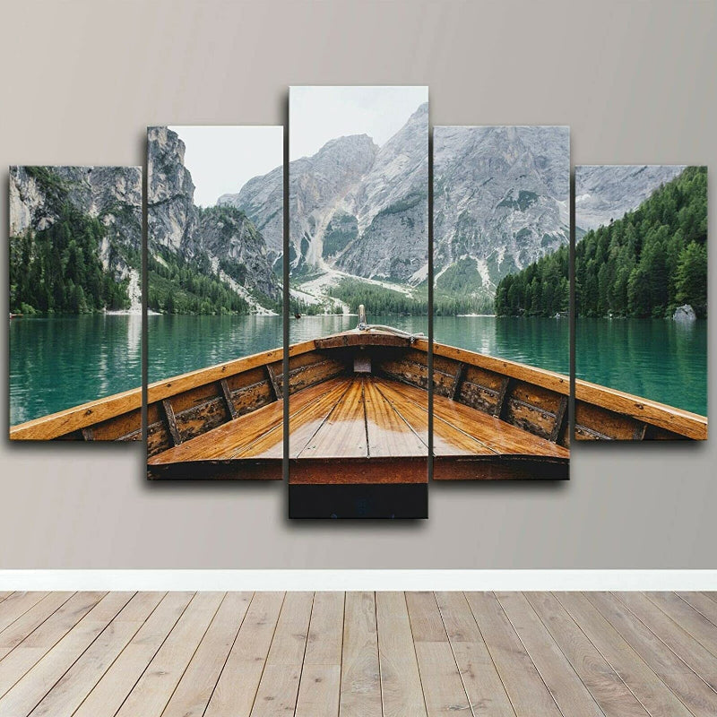 5 Piece Mountain Landscape Canvas Wall Art Painting | Bowlift