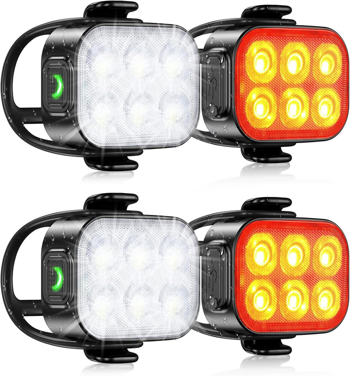 BowLift | Ultra Slim USB Rechargeable Bike Light Set with 4+6 Modes – SlimBeam