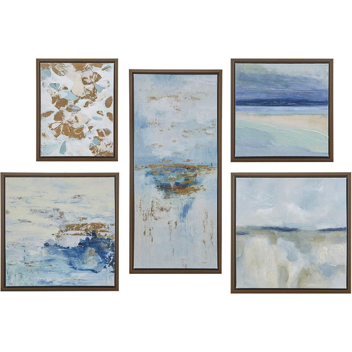 5 Piece Modern Abstract Canvas Wall Art Painting | Bowlift