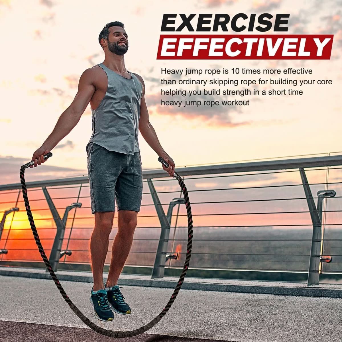 BowLift | Adjustable weight jump rope for cardio & strength training