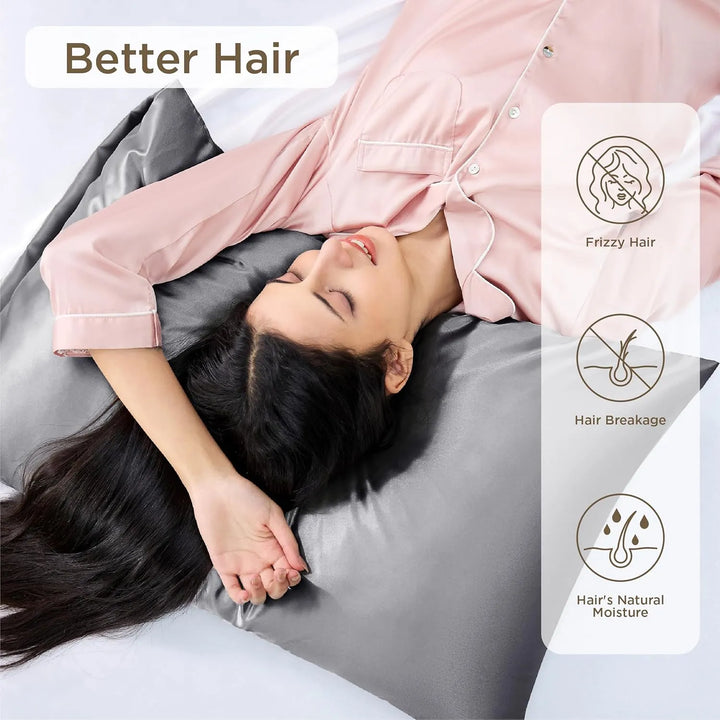 BowLift | Silk Pillowcase – 100% Real Mulberry Silk for Hair & Skin – Cooling, Frizz-Free & Anti-Wrinkle Pillowcase UK