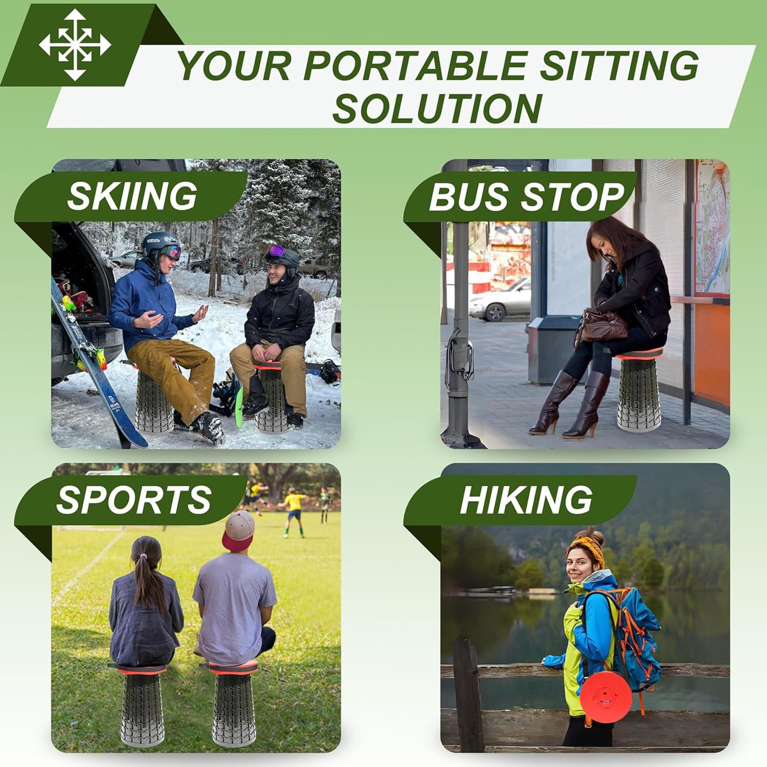 BowLift | Collapsible Stool with Cushion – SitMax