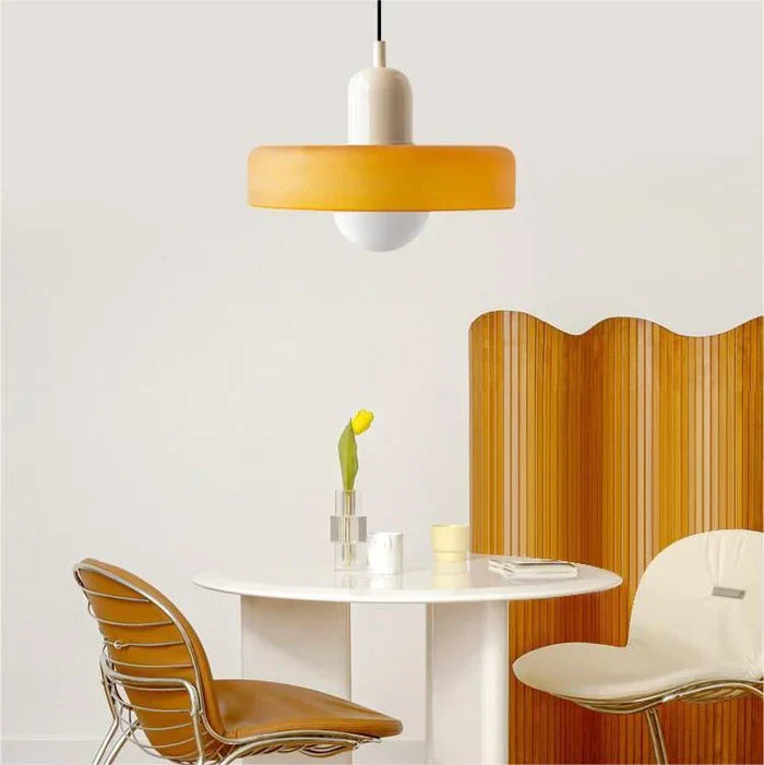 Scandinavian Pendant Light for Living Room and Dining Room – Minimalist Design with AdjustaBowlifte Height – Glass | Bowlift