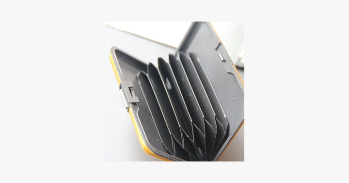 BowLift | Aluminium Metal Glossy Card Holder - Stylish Travel Wallet - Best Protection Against RFID Scanning