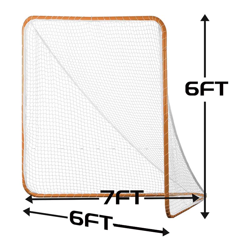 BowLift | Lacrosse Goal, 6' x 6' Lacrosse Net, Hockey Accessories,Perfect for Youth Adult Training, Orange