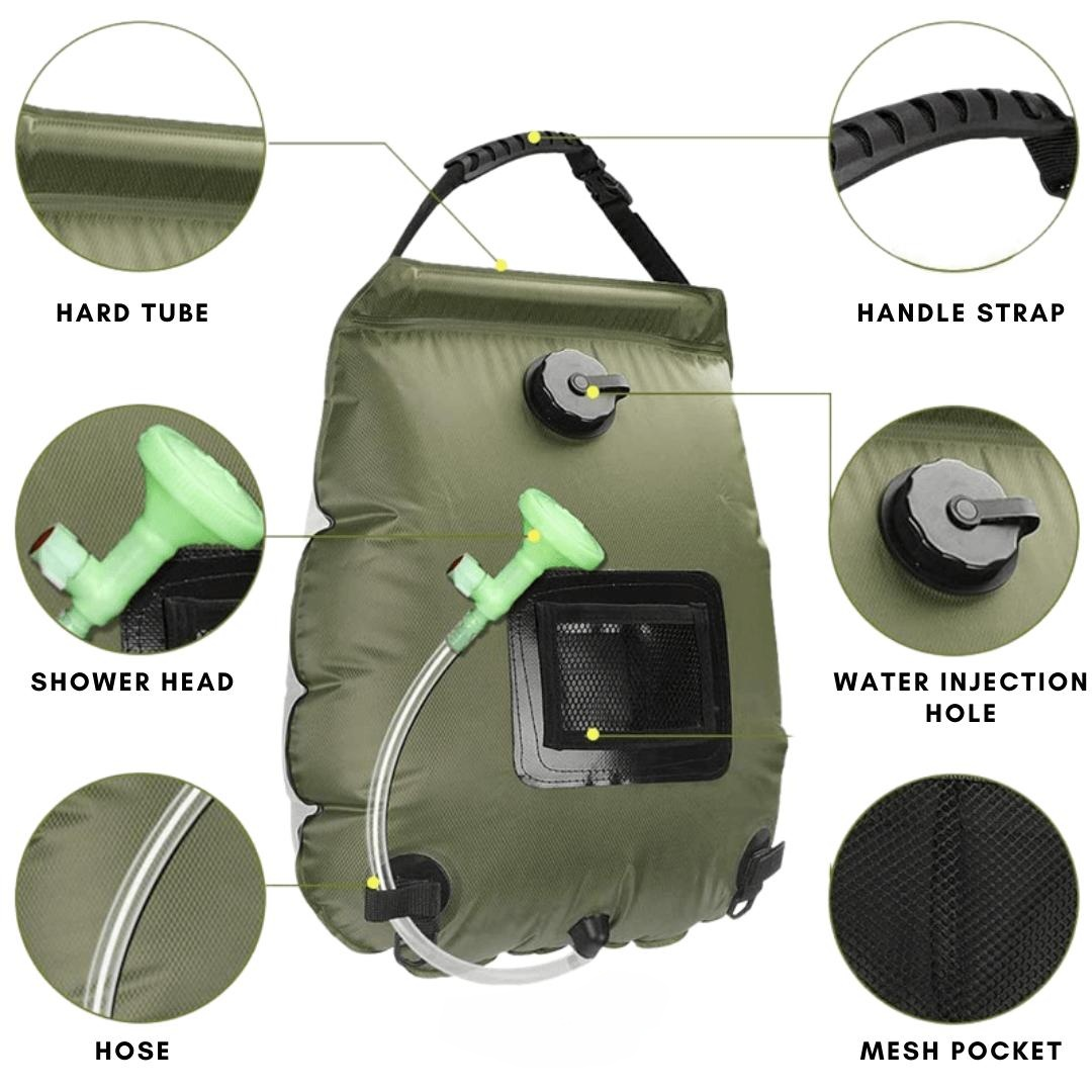 SolarFlow Portable Shower — Experience warm freedom and freshness wherever adventure calls | Bowlift
