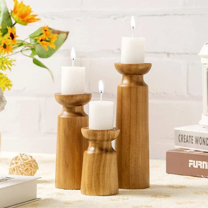 BowLift | Rustic Wooden Candlestick Holder