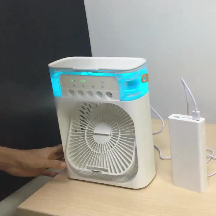 5A 2V Portable 600ml Spray Cooler Fan Desk USB Rechargeable Perfume Humidifier Air Conditioning A/C Cooling Fan 3 Wind Speeds | Bowlift